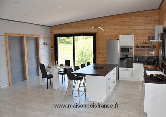 maison bois contemporaine plain pied